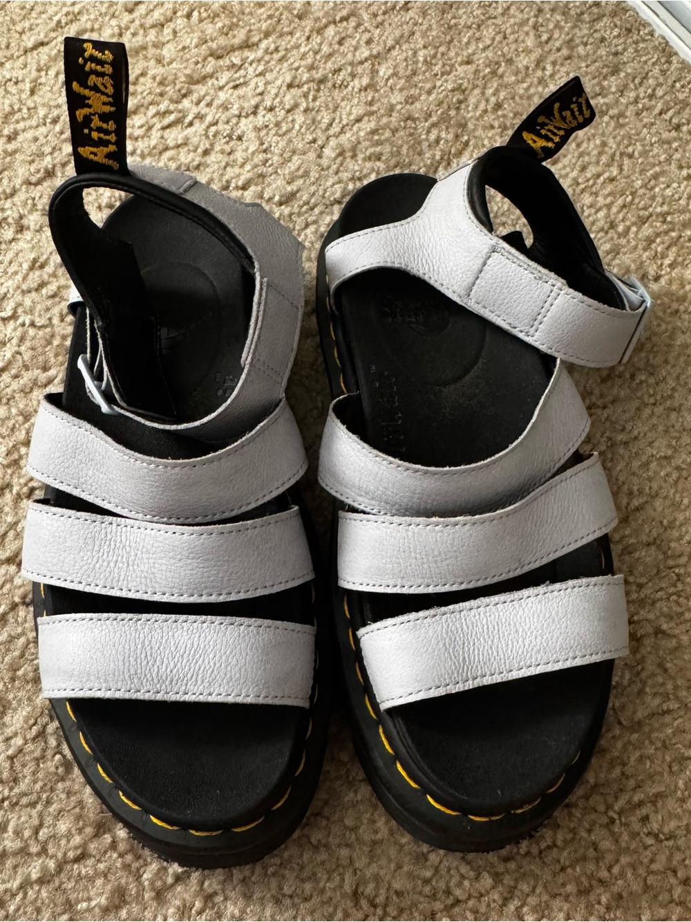 Dr. Martens Blaire Leather Platform Sandals (Blue)
